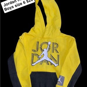 Jordan Kids Hoodie in Yellow and Black